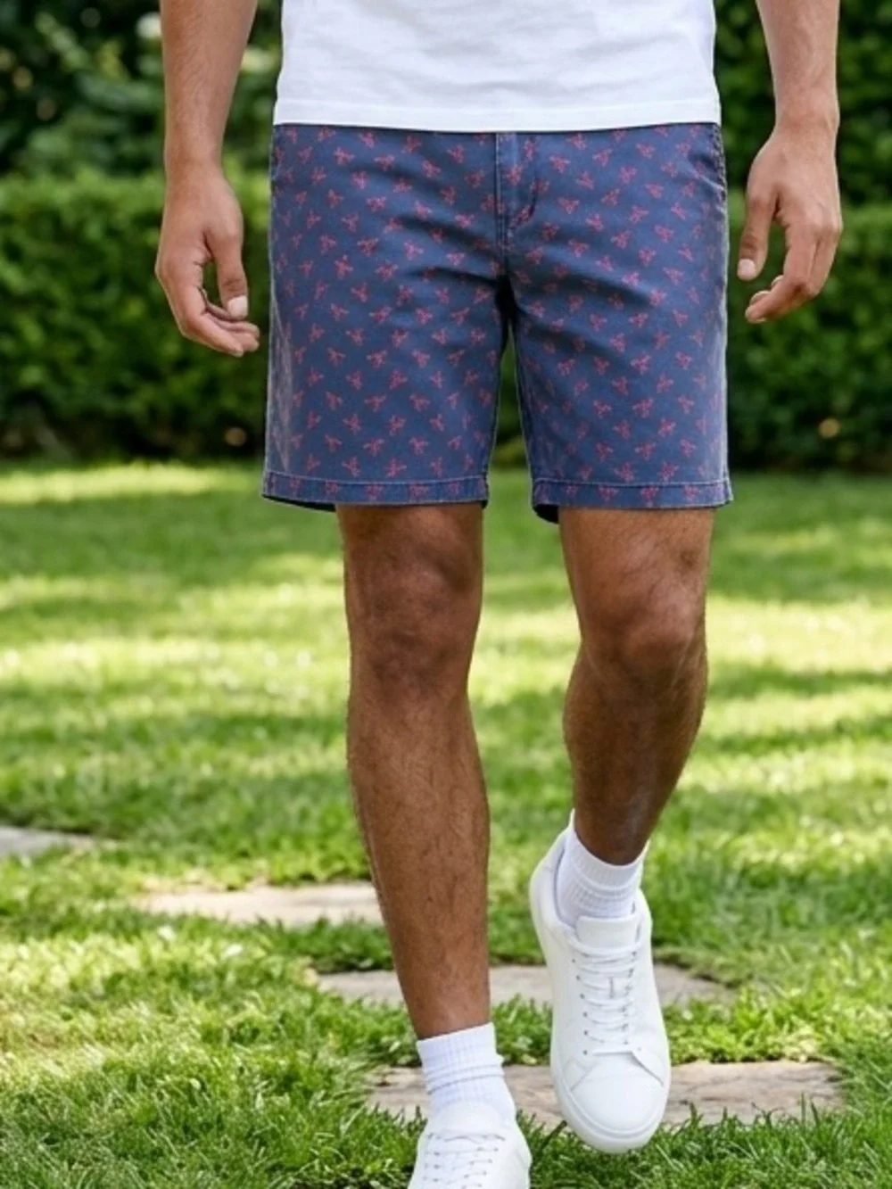 EUC - Brooklyn Cloth Men’s Shorts Navy Twill with Lobstera & Pockets - Size 32/M
